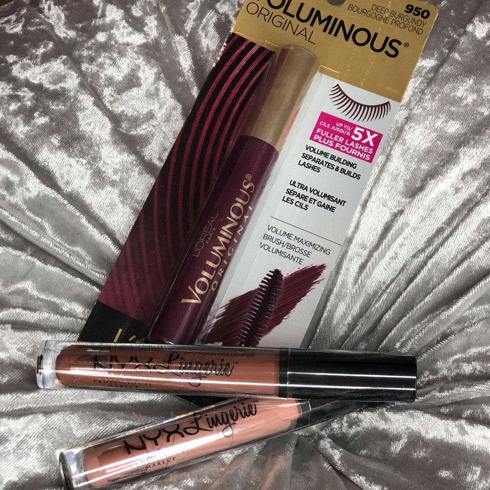 NYX Lingerie Liquid Lipstick & L’Oréal Voluminous